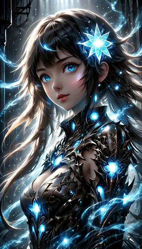 1girl, urban, abstract urban, shining light, shining urban lights, anime graphics, brilliant, intricate, detailed, masterpiece, ...