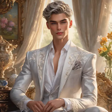 in this breathtaking artwork, miniature doll-sized male models, inspired by the iconic supermodels sean o’pry and lucky blue smi...