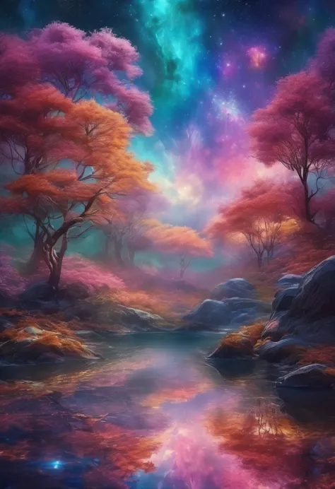 beautiful galaxy dreamscape,soft and surreal colors,(highest quality,4k,high resolution:1.2),very detailed,impressionist style,s...