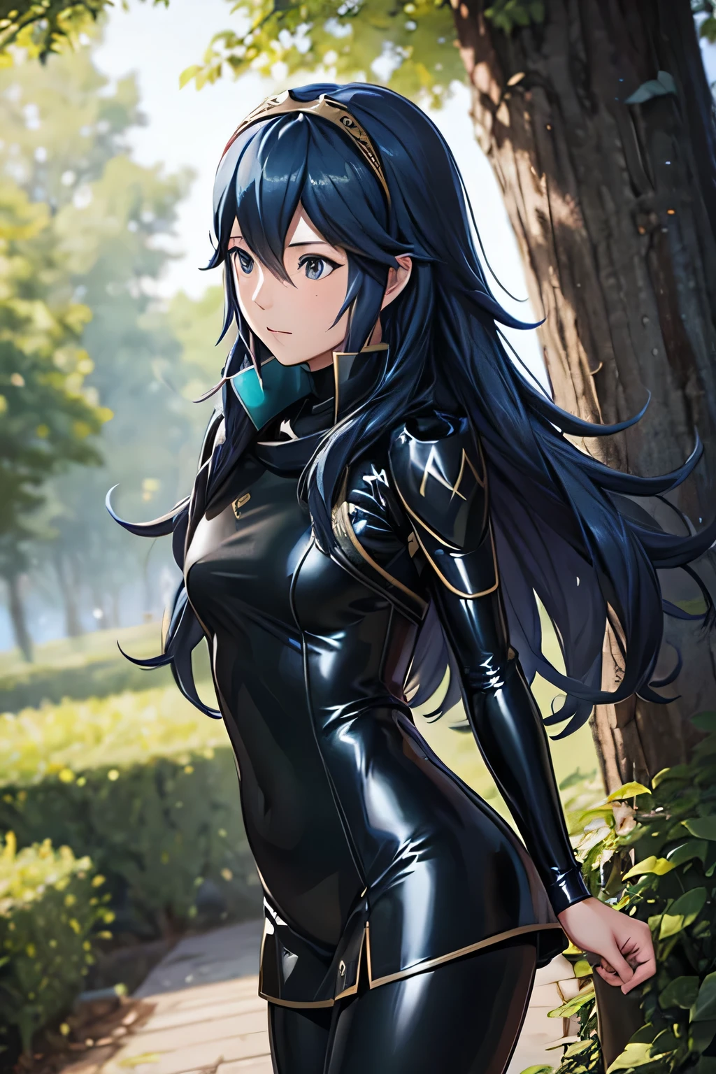 Highest quality,Highest Resolution,(((Latex clothing)))　Fire Emblem Awakening　Lucina　Dark Forest