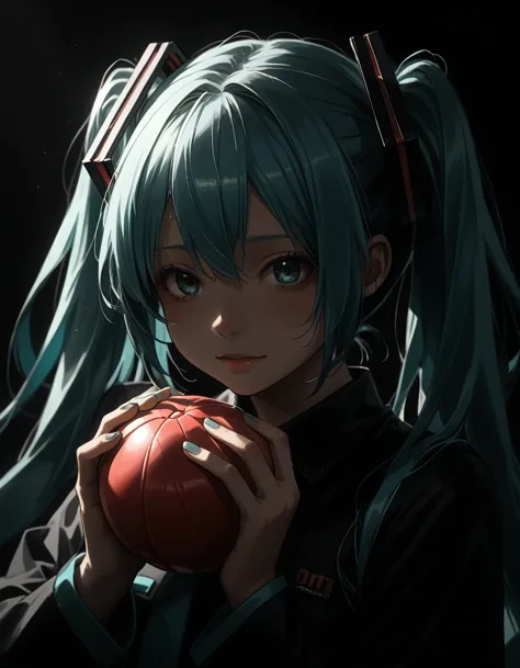 close-up of a man, holding a ball in front of a grave, mikudayo, hatsune miku, portrait of hatsune miku, pixiv contest winner, m...