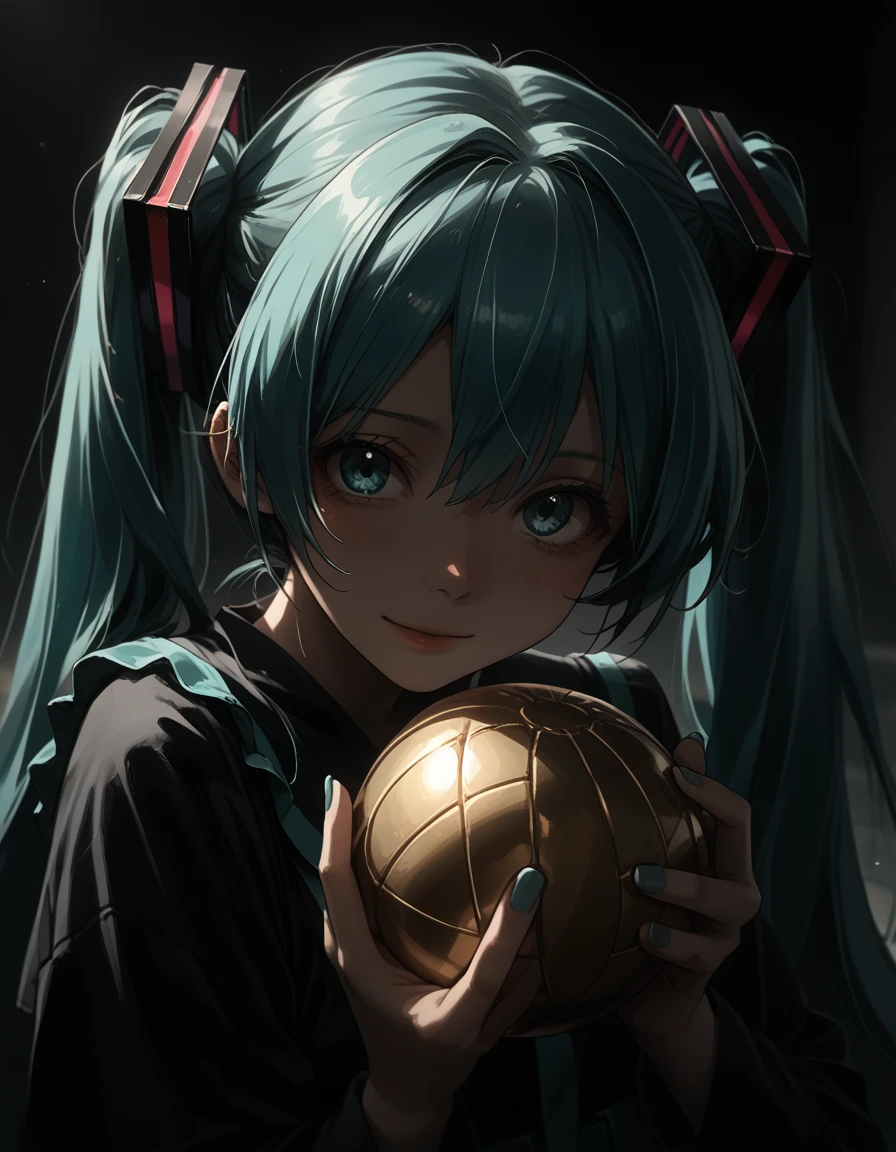 Close-up of a man, holding a ball in front of a grave, Mikudayo, hatsune Miku, portrait of hatsune Miku, pixiv contest winner, Miku, Anime girl with turquoise hair, pixiv, vocaloid, anime art wallpaper 8k, hatsune Miku portrait, trending on artstation pixiv, anime Mo artstyle