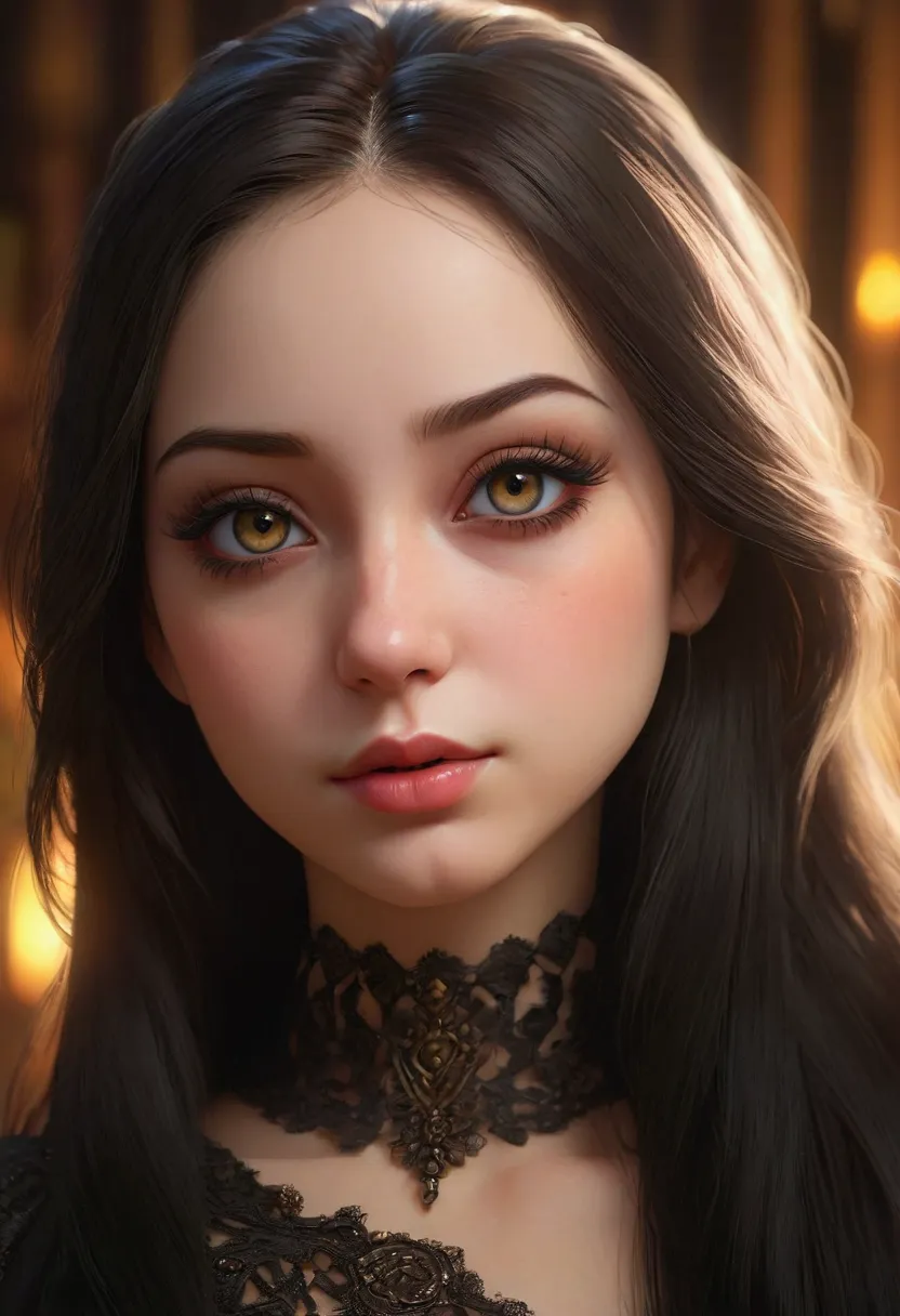 1 gothic girl, beautiful detailed eyes, beautiful detailed lips, extremely detailed face, long eyelashes, autonomous sensory mer...