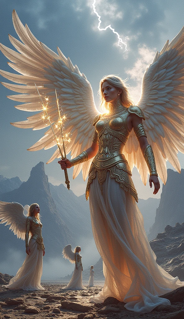 Create a hyperrealistic, aweinspiring image for the "Five of Lights