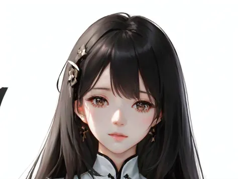 anime girl with long black hair and white shirt, yun ling, gu weiss, from girls frontline, female anime characters, anime woman ...