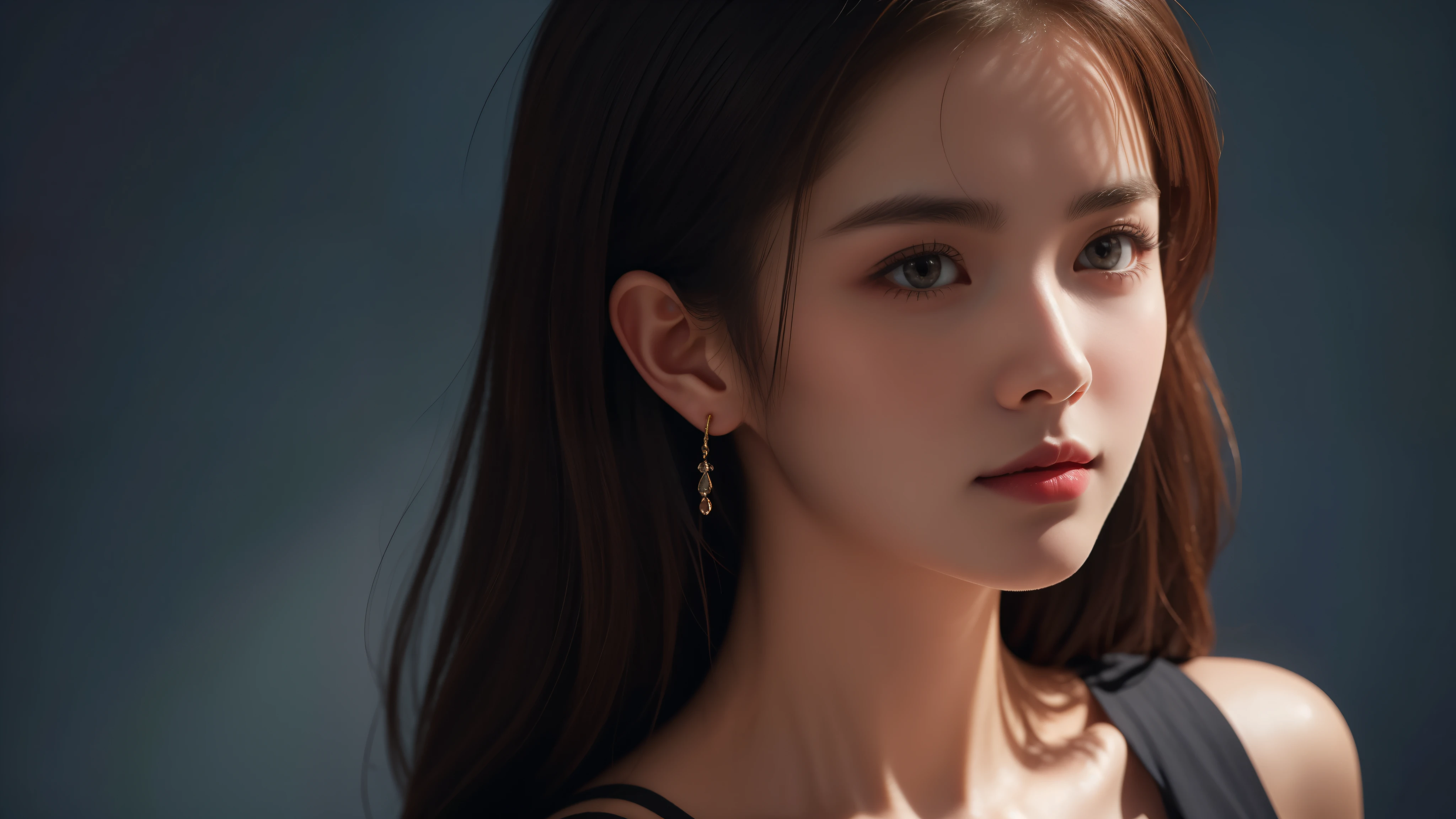 The portrait artwork of a beautiful girl with the theme of light and darkness, ultra-sharp CG at 16k resolution, a masterpiece, Excellent image quality, Very delicate), (Great light and shadow, Exquisite and beautiful), Really smooth skin, Bright face, Displaying near-perfect 18k quality, versatile, lovely.