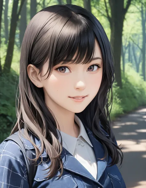 (best quality:1.2), 1girl, forest road