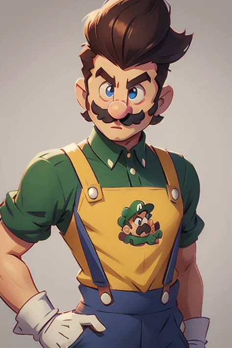 mario bros pompadour and suspenders