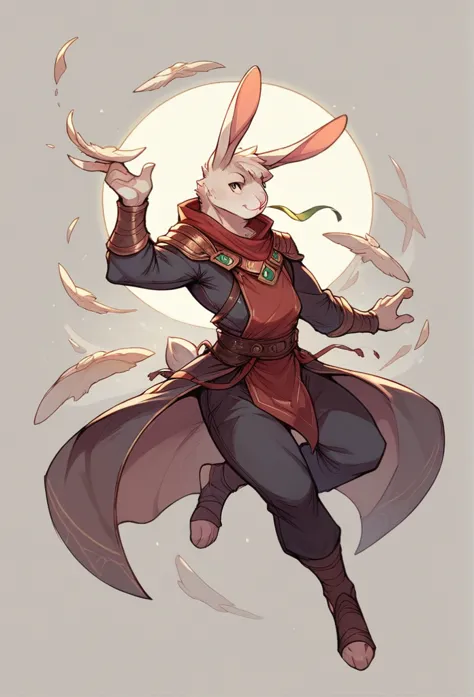 rabbit, mythology, god, full body, pose