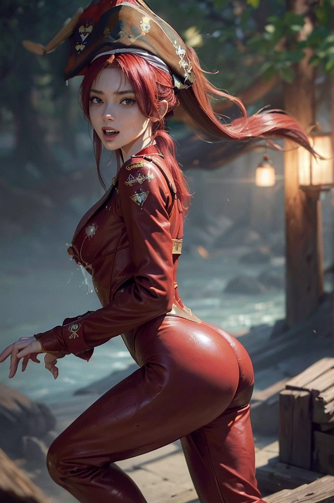 Masterpiece,8k,((houshou marine:1.6)),(Super detailed,High definition,long hair,Twin tails,Beautiful red hair:1.6,Mature Woman),Are you okay、(Best illustrations)、8K UHD resolution、Intricate details、Highest quality、Realistic、Super detailedな、Best lighting、Best Shadow、Soft lighting、ultrahd、Ultra-realistic、Tyndall effect、Photorealistic、(High definitionスキン:1.2)、 (Intricate details, compensate, Pure Eros Face_v1:0.5), (Beautiful and delicate face down to the last detail, Beautiful and delicate eyes, Perfectly balanced face, Skin with attention to detail, Detailed skin, The optimal ratio is four fingers to one thumb,Wow wow, Wide Hips, Smooth abdomen, Skinny and skinny), Detailed eyes and skin, Detailed facial features, , (Sharp focus: 1.2）, (Focus on the face:1.2),Perfect Style, Beautiful Face, Anatomically correct, Highly detailed face and skin texture, Detailed eyes, Exposed cleavage,Fascinating、((Spreading her legs)),((Red pirate suit:1.3)),NUDE,(stick out butt:1.3),(show your butt hole:1.3),(orgasm face:1.5),((Overflowing libido)),Hair Intake,pirate hat