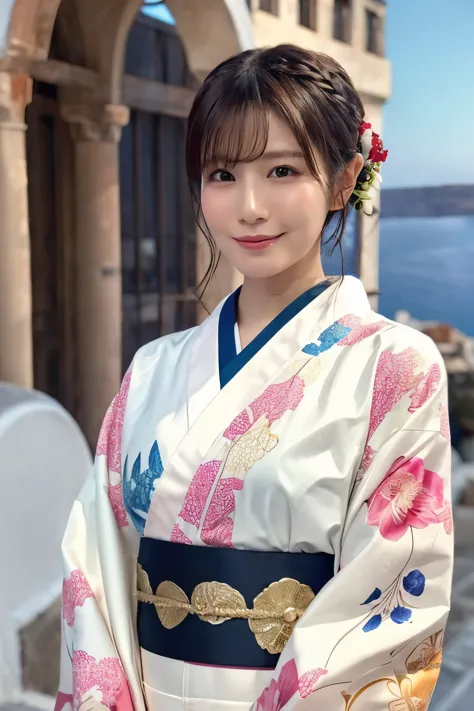 1 person, (wearing a pink floral kimono.:1.2), very beautiful japanese idol portraits, 
(raw photos, highest quality), (realisti...