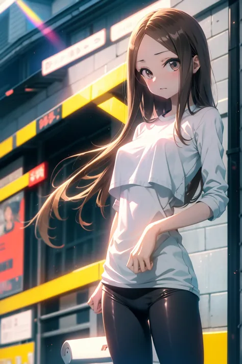 takagi-san,  youngh, toned body, sports well, flat breast, presumptuous rice , sexy tight leggings ,panty brand , academy .