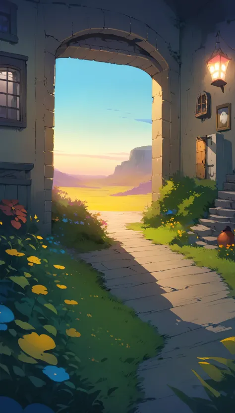 ultrawide landscape aesthetic,studio ghibli inspired aesthetic, no people ,witchy room