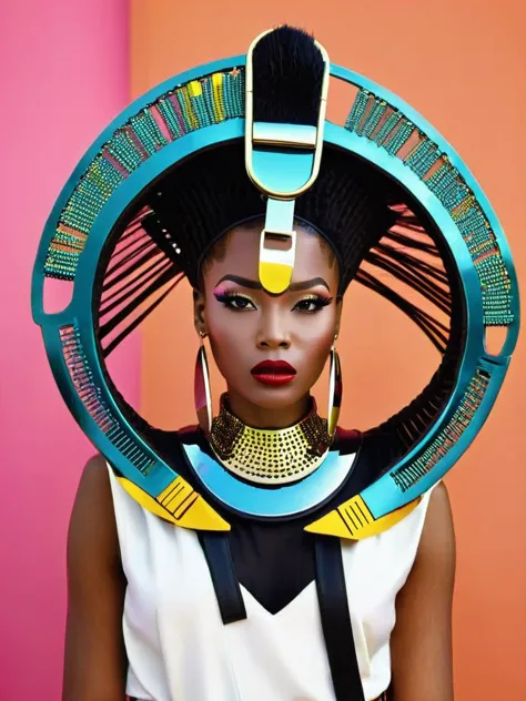 afrofuturist fashion accessories, from metallic belts to afrocentric-inspired hats, offering a wide range of options for those w...