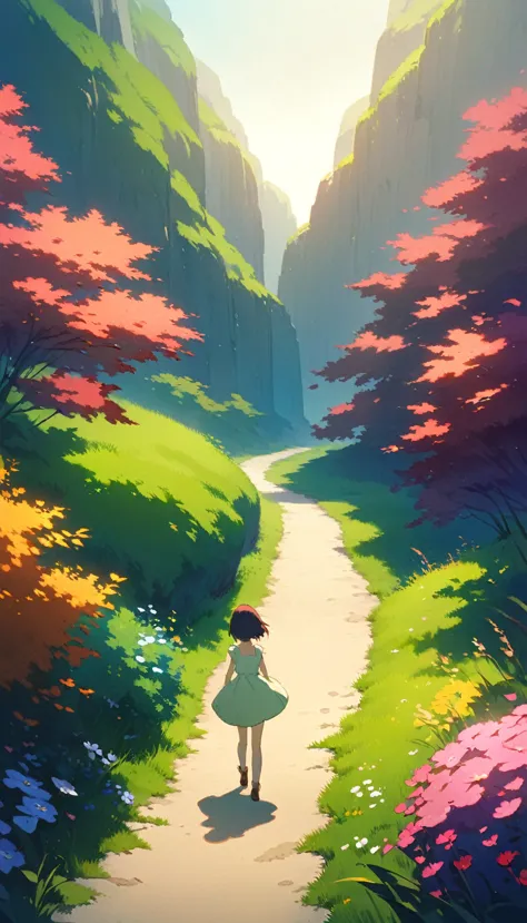 ultrawide landscape aesthetic,summer dream ,studio ghibli inspired aesthetic, no people