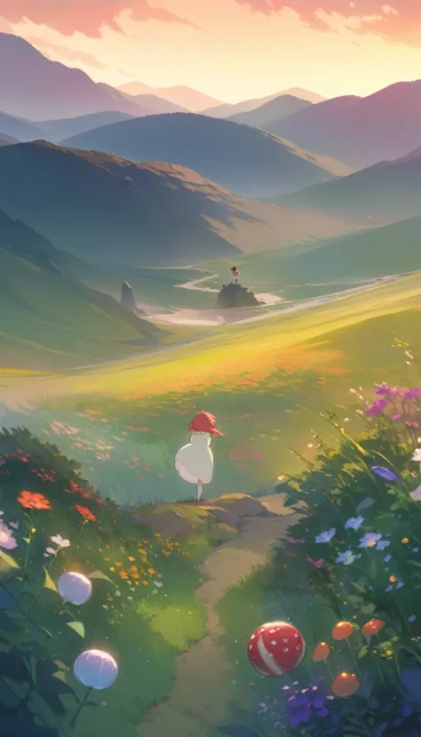 ultrawide landscape aesthetic,summer dream food ,studio ghibli inspired aesthetic, no people