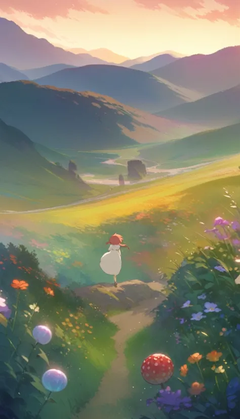 ultrawide landscape aesthetic,summer dream food ,studio ghibli inspired aesthetic, no people