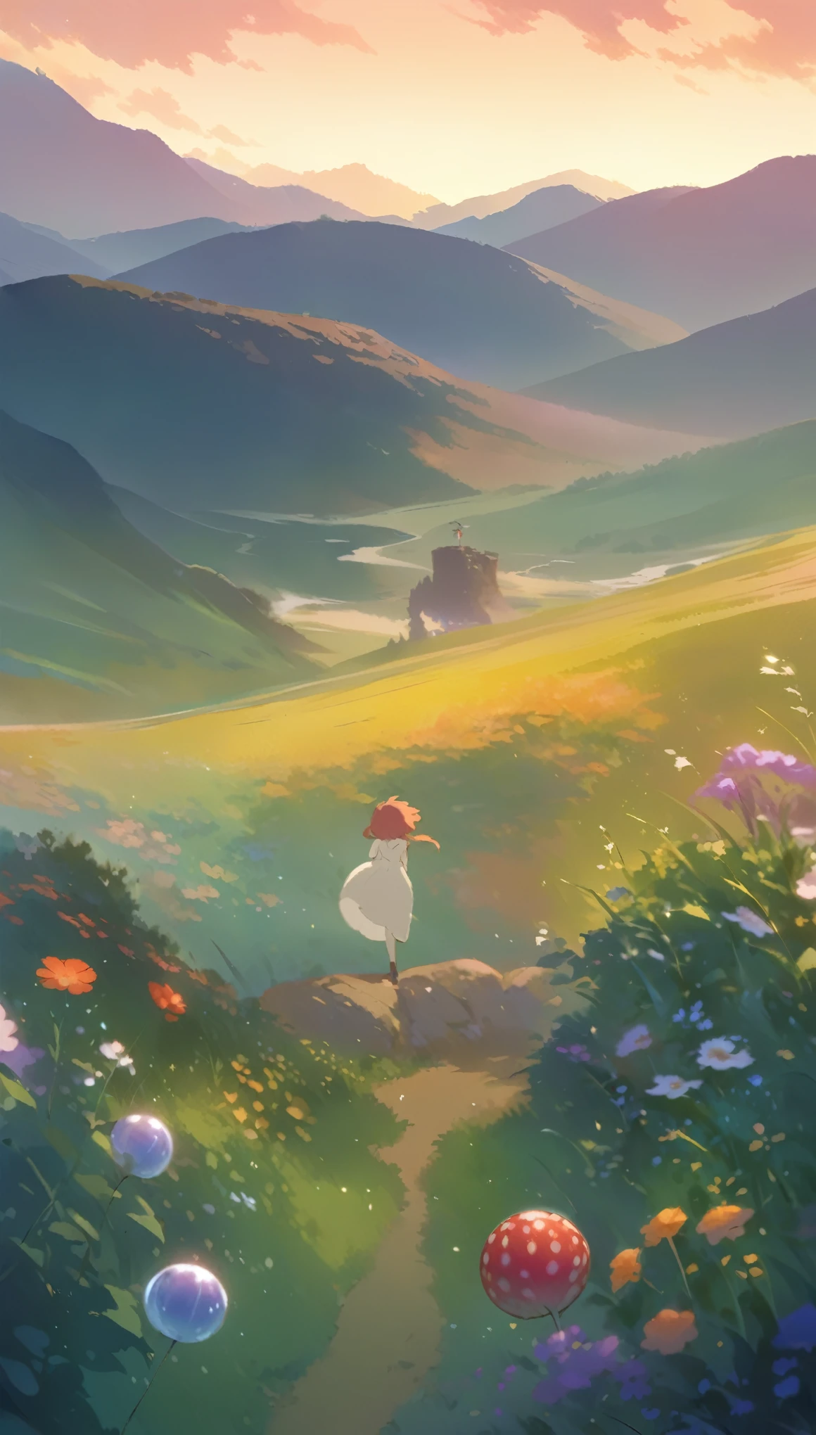 ultrawide landscape aesthetic,summer dream food ,Studio ghibli inspired aesthetic, No People