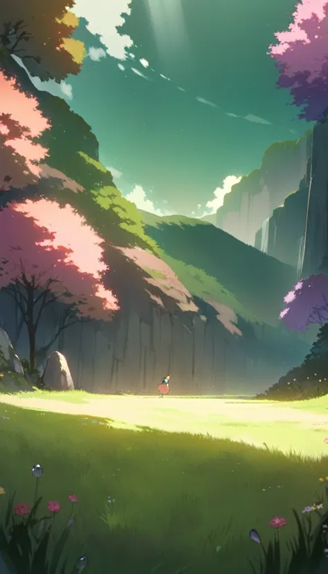 ultrawide landscape aesthetic,summer dream food ,studio ghibli inspired aesthetic, no people