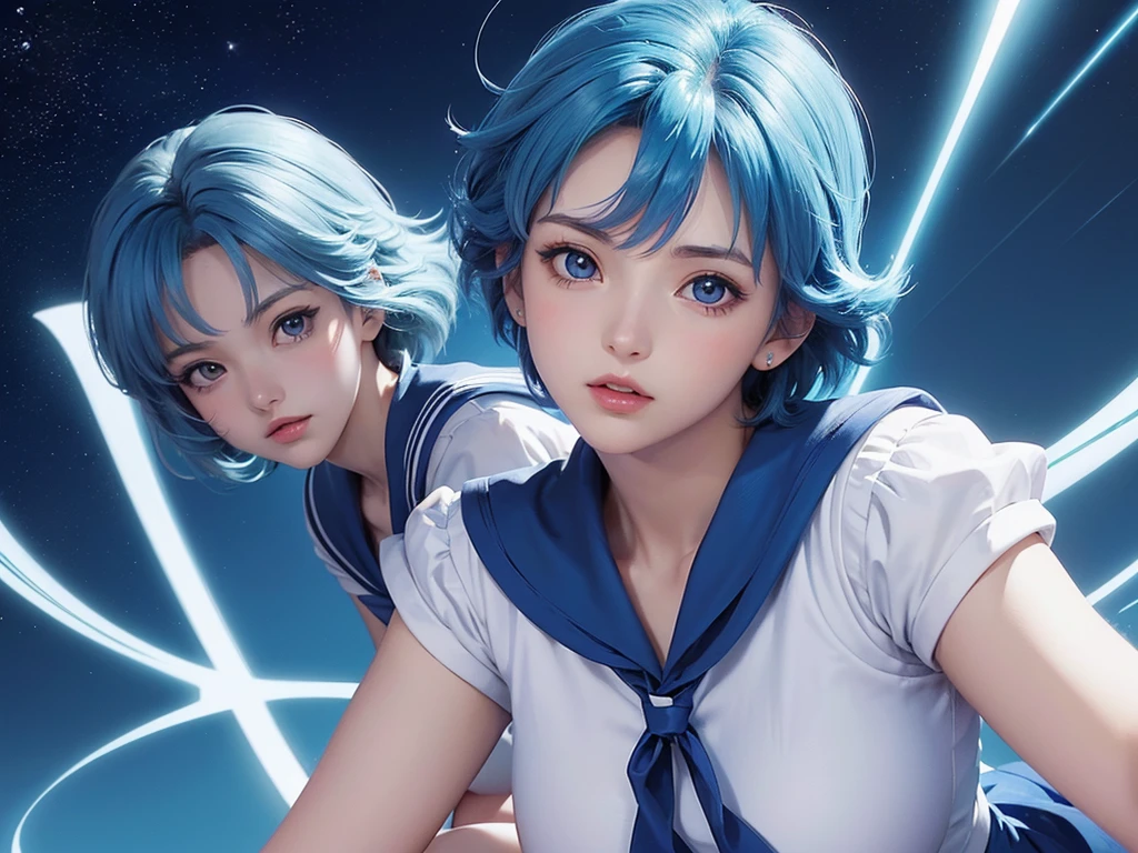 ((anime character sailor-mercury Clone girls Art)), ((Best Super High quality Myself sailor-mercury Clone girls illustration Art)), (((16K, Highest quality, Ultra-high resolution))), (((((It&#39;s so unrealistic, so unique, so unfathomable, so shocking, so unprecedented.))))), (((((sailor-mercury clone girls in the world of mass breeding, Ultra-realistic))))), Very detailed and beautiful female body, Very detailed and perfect body structure, ((Big Breasts)), (((A seductive smile))), ((((((((Extremely detailed depiction of clone proliferation, 1girl-1,000,000cloning girls)))))))), (Very detailed depiction, Appears on the water surface, lots of, sailor mercury Clone girls, Gushing out)