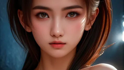 the portrait artwork of a beautiful girl with the theme of light and darkness, ultra-sharp cg at 16k resolution, a masterpiece, ...