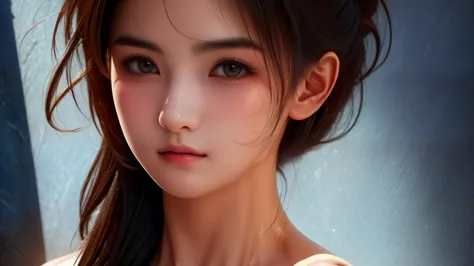 the portrait artwork of a beautiful girl with the theme of light and darkness, ultra-sharp cg at 16k resolution, a masterpiece, ...