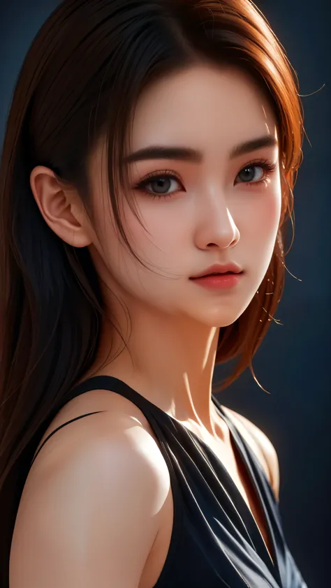 the portrait artwork of a beautiful girl with the theme of light and darkness, ultra-sharp cg at 16k resolution, a masterpiece, ...