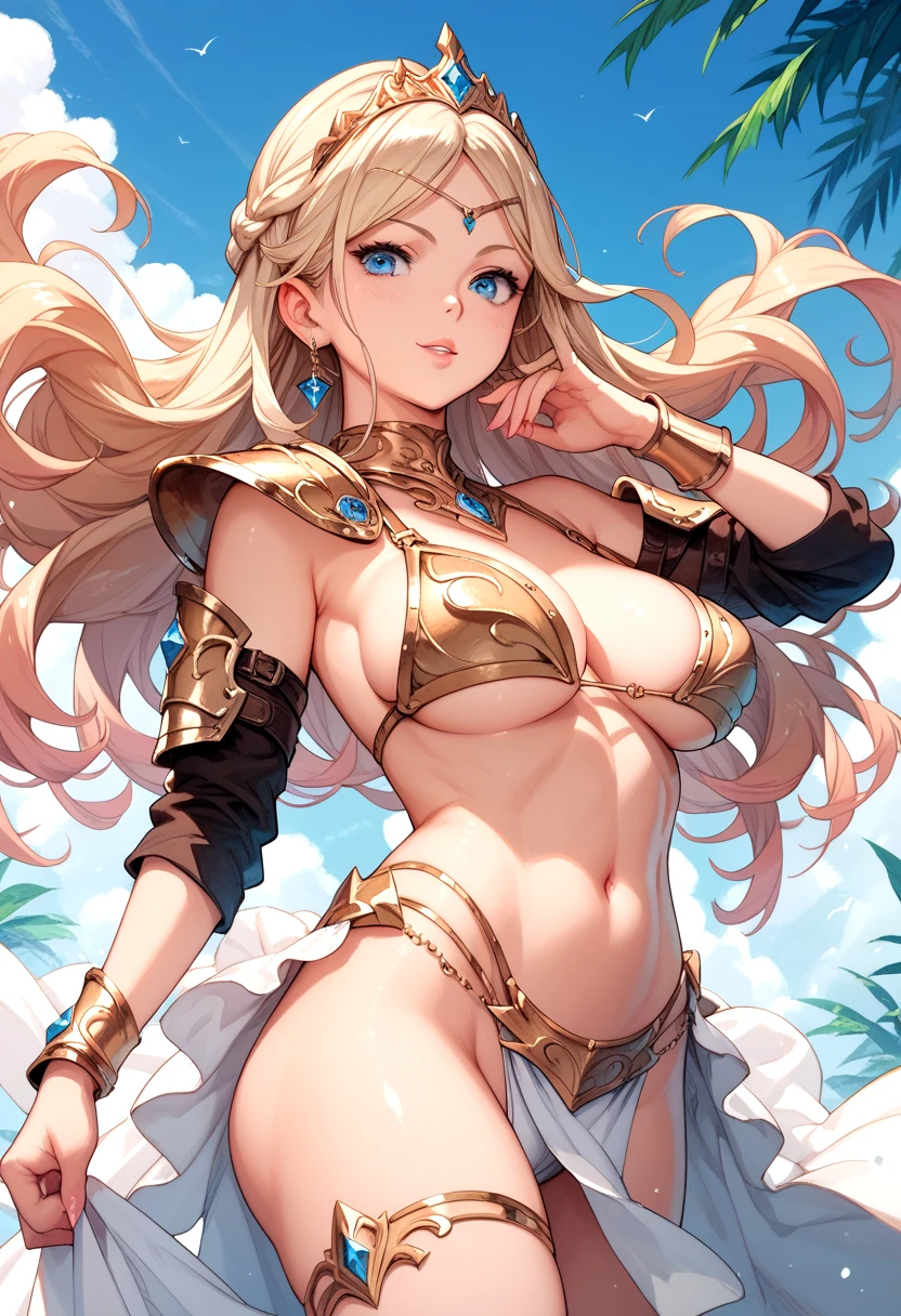 Princess Battle Dress Bikini Armor,Very large breasts,Big Ass,A beautiful woman with a slender waist,Naughty Princess,