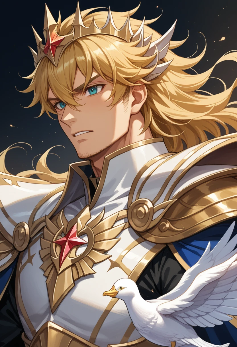 Saint Seiya, Saint Seiya, saint seiya, Swan Carving Armor, Blonde long-haired man, A handsome 1 young man, 