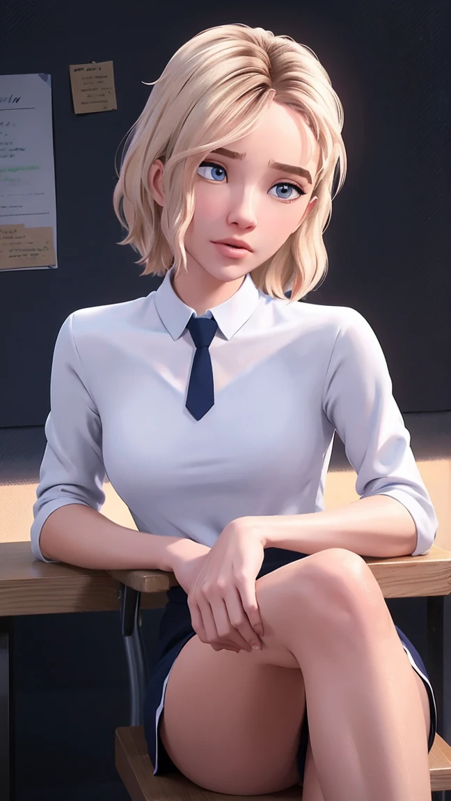 necklase, [soft ambient light],Background of a table,(beautiful girl),SCWEN, (20 year old secretary)) [shorth hair] ((very muscly)) [Scrawny],(Selfie) etching [sweaty],[details face],(Beautiful skin expression [transparency]),(More about beautiful skin),[Realistic papilla details],[Physical details],(Physical details realistas),Eros no Corpo Natural,[ideal anatomy],[Desaturation],(high qualiy),(high resolution),((smallboobs)),(((desk clothes))), breastsout, overskirt, erguendo a overskirt, pantyrose, sitting down, desk chair, ((legs spread open)) sensuous