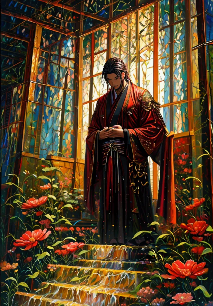 (((((man)))))、highest quality, official art, (beautifully、beautiful:1.4), (oil painting:1.4) ),（（male）） (lucifer), god of japane...