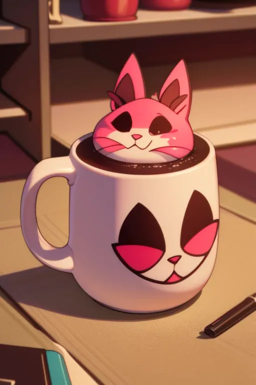 kawaii drawn mug