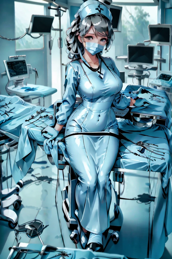 nurse uniform,hospital, latex nurse suit,nurses,busty,elbow gloves,labcoat,black hair woman,blue eyes , gigantic ,medical instruments,asian nurse,two nurses,speculum,examination room,oversize ,big ass ,strap on, lay on table ,legs spreaded,giving birth,gyno chair , dentist,Milf,latex,pink uniform,oversize breasts