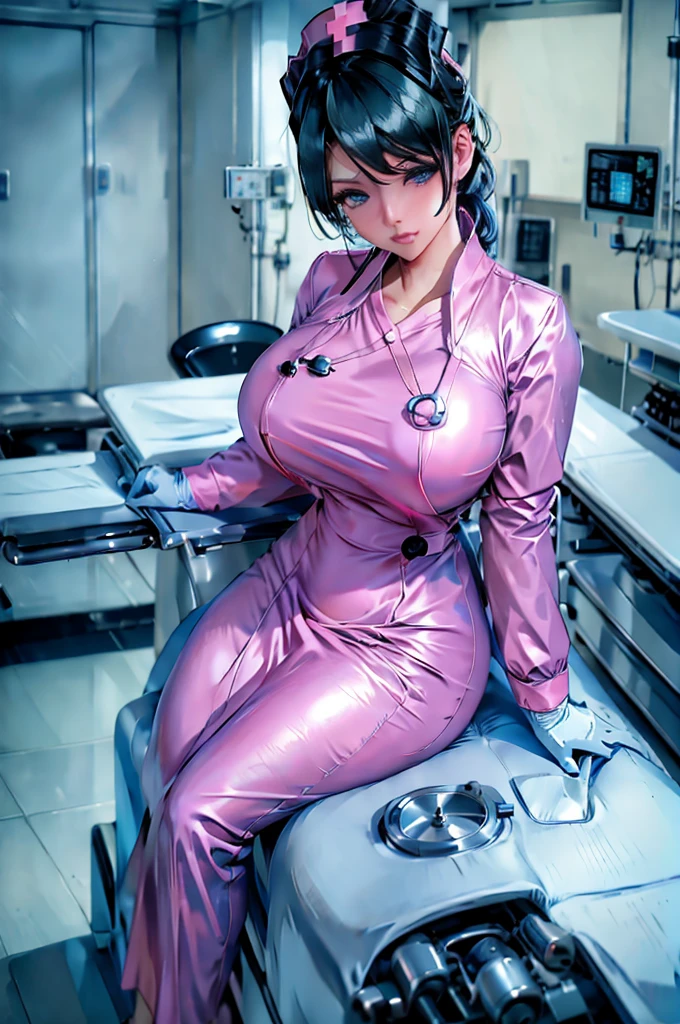 nurse uniform,hospital, latex nurse suit,nurses,busty,elbow gloves,labcoat,black hair woman,blue eyes , gigantic ,medical instruments,asian nurse,two nurses,speculum,examination room,oversize ,big ass ,strap on, lay on table ,legs spreaded,giving birth,gyno chair , dentist,Milf,latex,pink uniform,oversize breasts