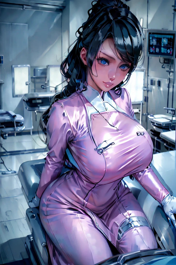 nurse uniform,hospital, latex nurse suit,nurses,busty,elbow gloves,labcoat,black hair woman,blue eyes , gigantic ,medical instruments,asian nurse,two nurses,speculum,examination room,oversize ,big ass ,strap on, lay on table ,legs spreaded,giving birth,gyno chair , dentist,Milf,latex,pink uniform,oversize breasts