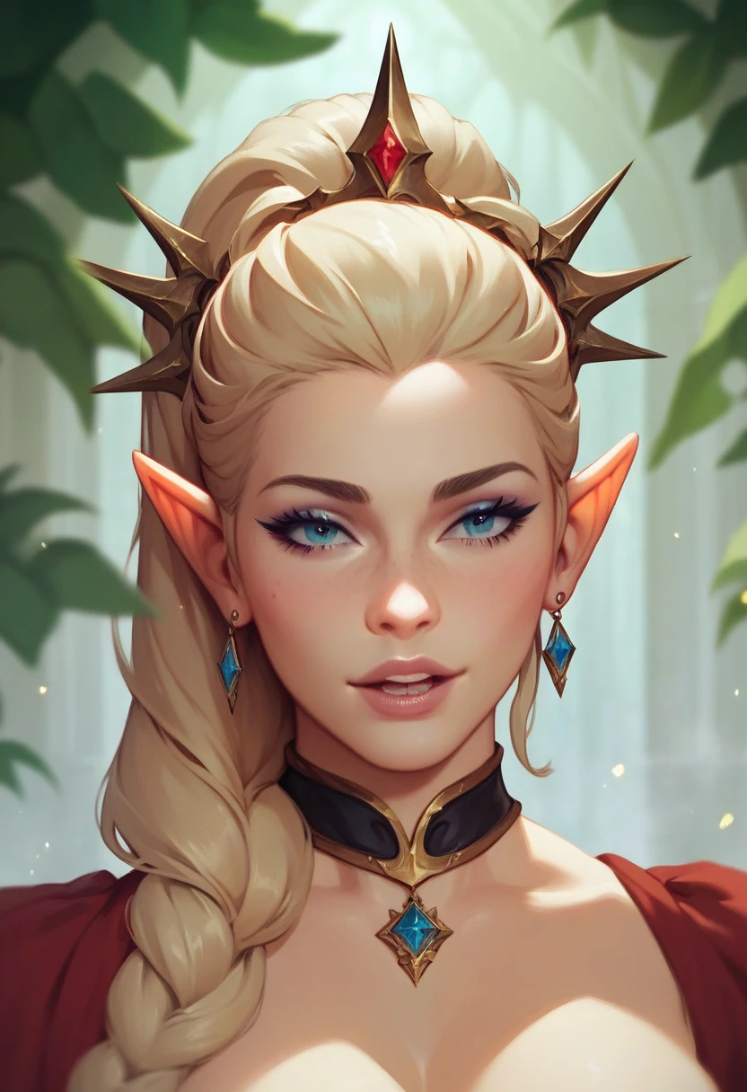 (masterpiece) (best quality) (detailed) (8k) (sharp focus), 1 female elf