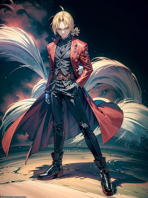 (masterpiece、top-quality、top-quality、detailed and complex、official art、aesthetically pleasing:1.3) standing pose, blonde (edward...