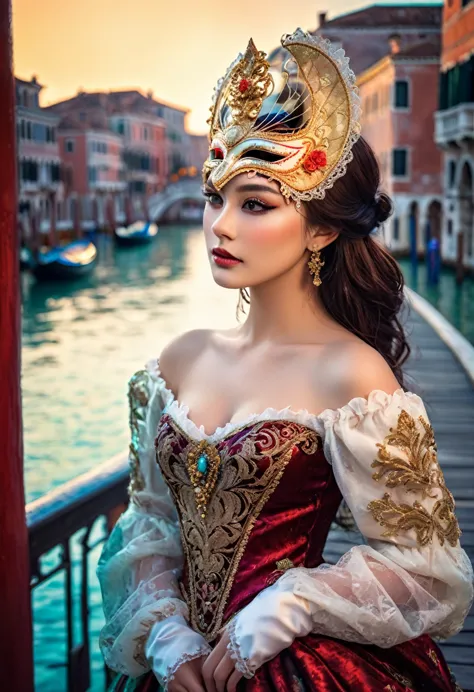 ((masterpiece)), ((highly detailed)), ((high resolution)), ((photorealism)), capture the spellbinding allure of [venice], with i...