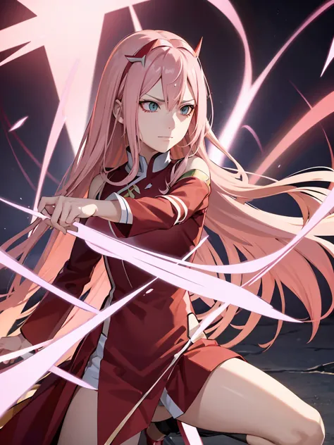 **appearance of sakura and zero two fusion:**

- **face:** a blend of sakura's determined and fierce expression with zero two's ...