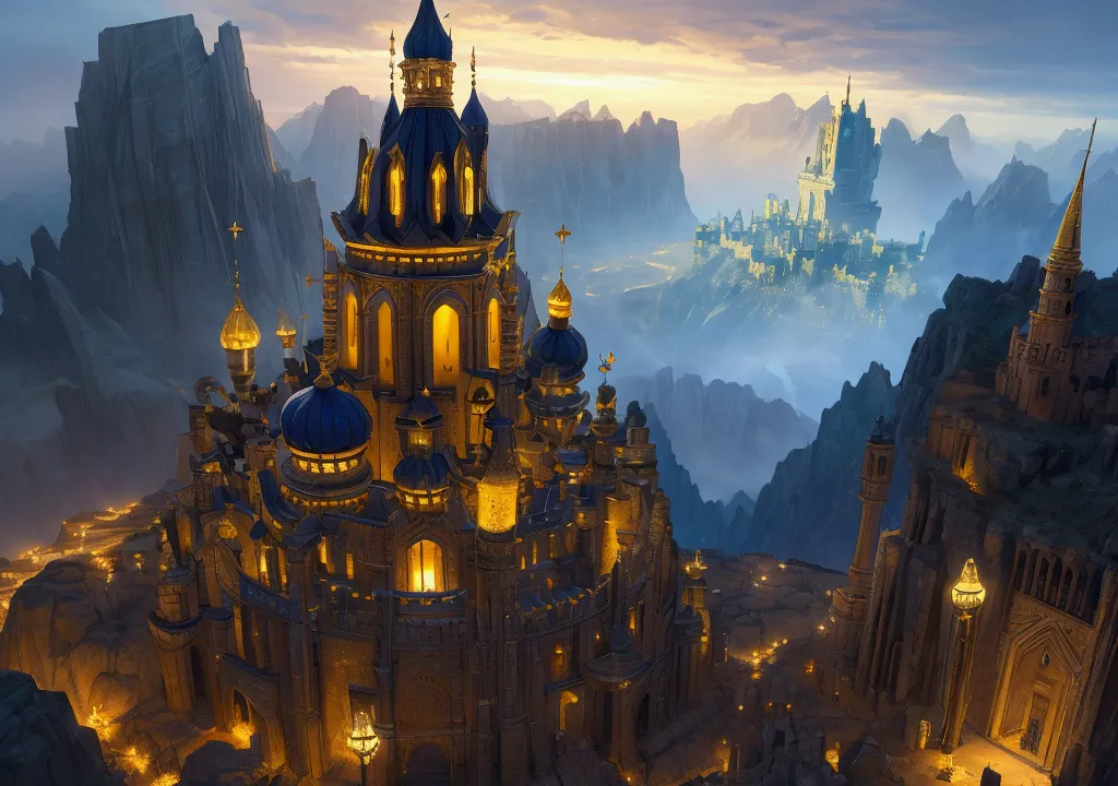 the lightdel kingdom, highest image quality,background,masterpiece,ancient city,unrest,dark　,fantasy,cliff