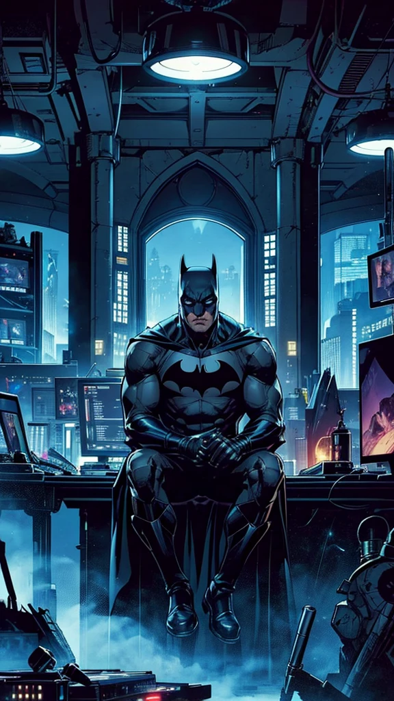 The Batcomputer: Inside the Batcave, Batman sits before the glowing screens of the Batcomputer. His eyes are focused, analyzing data, piecing together clues with his unparalleled detective skills. He understands that knowledge is power and often uses it to outmaneuver his enemies before they even know he's coming. His mind races through scenarios, always three steps ahead, ensuring that he controls the battlefield. Batman’s approach to justice is calculated, leaving nothing to chance.

