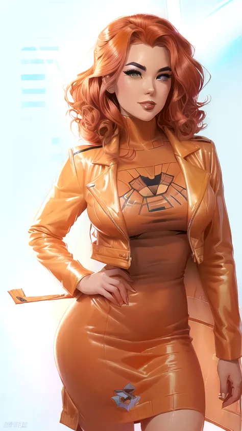 a close up of a woman in a dress and jacket posing, comic pinup style, artgerm and lois van baarle, comic book character, lois v...