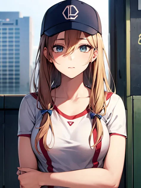 anime girl in a baseball cap and a baseball cap, from girls&#39; frontline, enchanting anime girl, boobscyberpunk, best anime 4k...