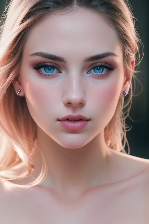 (detailed close up nsfw portrait of an attractive woman with piercing blue eyes, perfectly shaped nose and full lips, delicate facial features, porcelain skin, pink areola poking out, intricate details,cinematic lighting,chiaroscuro,dramatic contrast,photorealistic,high quality,8k,extremely detailed,realistic,cinematic)