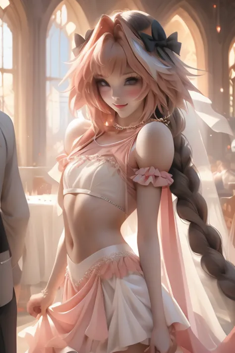 ((masterpiece)), ((best quality)), (detailed), astolfo, beautiful, beautifu and slim perfect body, slim body, really female, sli...