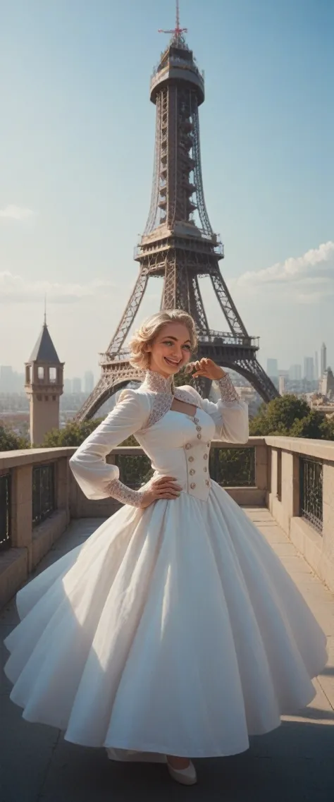 ultrarealistic soft focus photo of a 30-year-old thicc woman, dynamic pose, control tower, smiling, wearing abaya style suit wit...