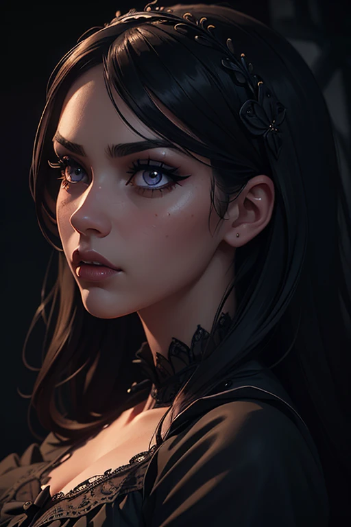 sucubbus lolita, full body, sexy, detailed face, beautiful detailed eyes, beautiful detailed lips, extremely detailed face, long eyelashes, intricate details, dark fantasy, chiaroscuro lighting, dramatic lighting, dramatic colors, dark and moody, cinematic composition, highly detailed, photorealistic, 8k, best quality, masterpiece