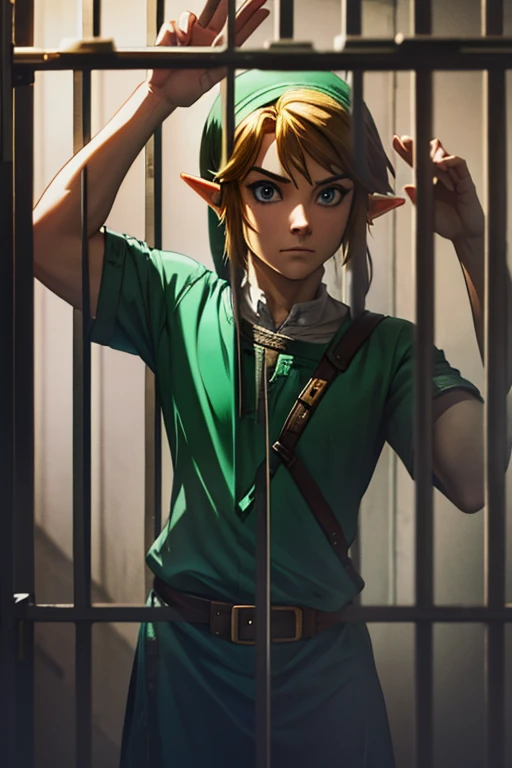 link jailed (behind bars)