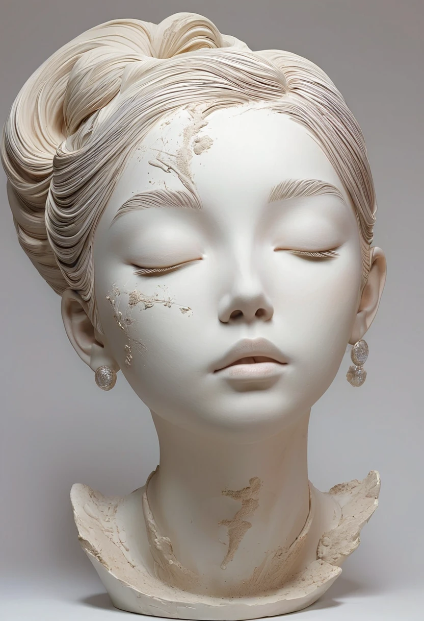 3D Sculpture，Clay statues，Rough surface，grace，Artistic beauty，Artistic Creativity：1.37