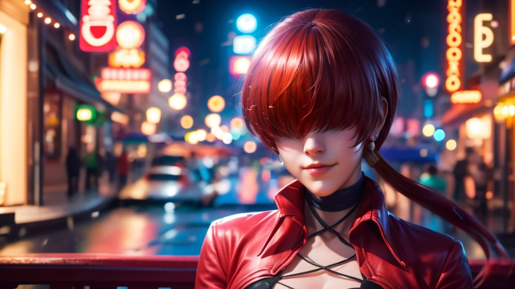 (at night), alone, in a video game scene, a background of a beautiful city during the day raining, standing at attention, red hair, pink clothes ((red hair)), 1 girl, alone, 20 years old, woman young, perfect and beautiful hands with perfect fingers, beautiful long legs, perfect legs, beautiful body, beautiful nose, beautiful character design, perfect face, looks at the viewer (focusing on the entire character), closed mouth, Light_Smile, official art, extremely detailed 8k CG wallpaper unit, perfect lighting, bright and colorful front lighting, glowing skin (masterpiece: 1.0), (best quality: 1.0), ultra high resolution, 4K, ultra detailed photography, 8K, HDR, high resolution, nonsense: 1.2, Kodak portra 400, film grain, blurred background, bokeh: 1.2, lens flare, (vibrant_color: 1.2), professional photography, (beautiful_face: 1.5), (narrow waist),
